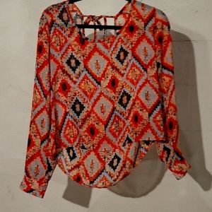 Blouse with tie back